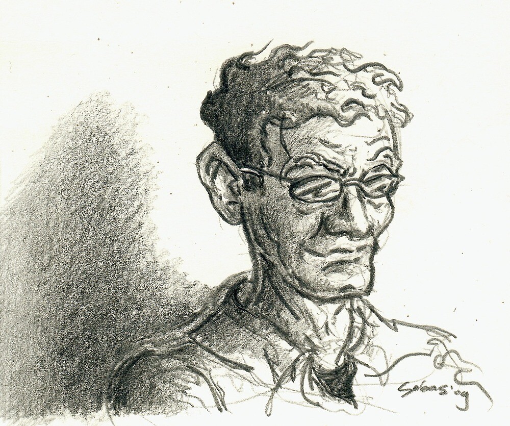 "Sunglasses guy sketch" by Sebastiaan Koenen Redbubble