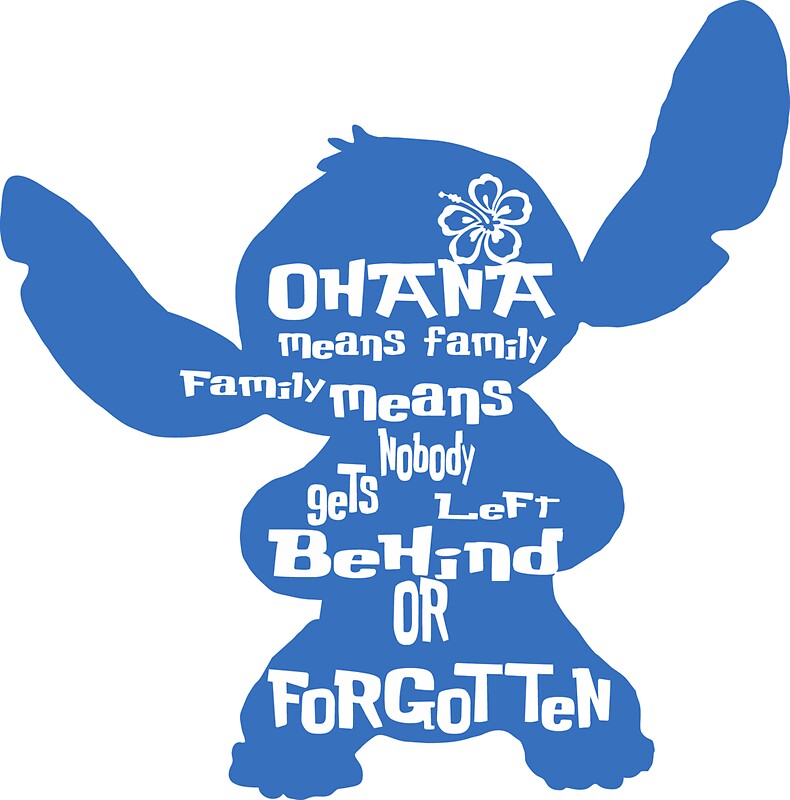 "Stitch Ohana means family" Stickers by terlan | Redbubble