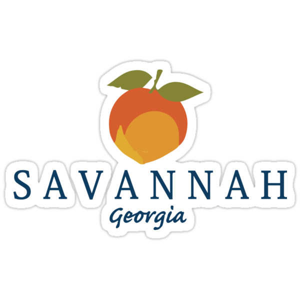 "Savannah -Georgia." Stickers by America Roadside. | Redbubble