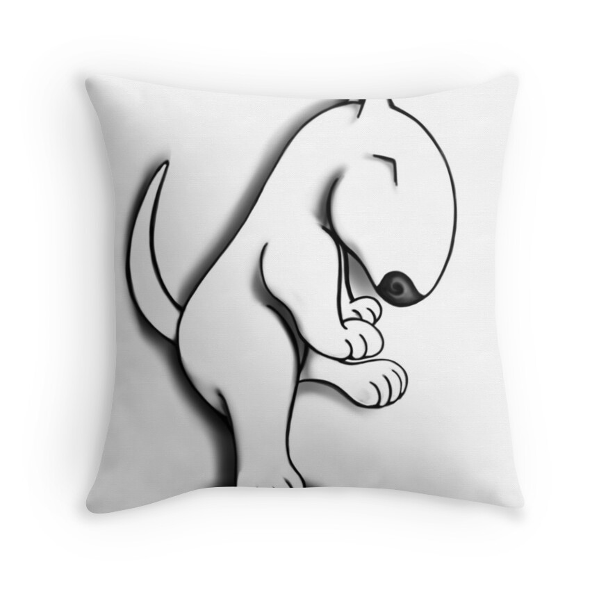 english bull terrier pillow