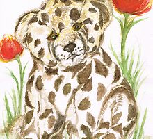 Young Cub Leopard by Teresa White