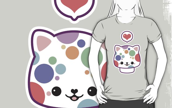 cat and mushroom shirt