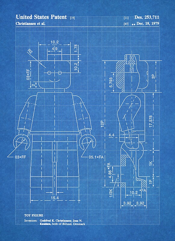 lego minifigure patent drawing