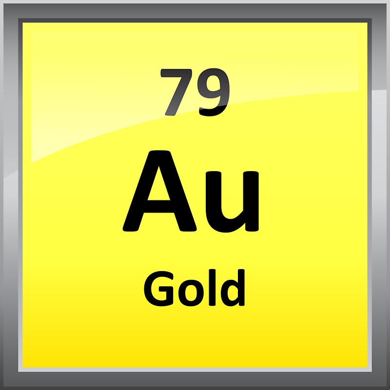  Gold Chemical Element Symbol Periodic Table Stickers By 