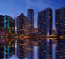 Miami Skyline at Twilight by DDMITR