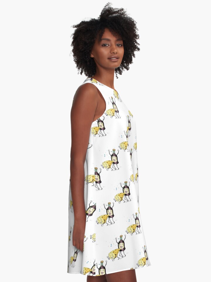 Cheese and Whine A-Line Dress by Jiggy Creationz on Redbubble