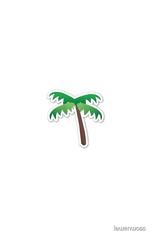"palm tree emoji" iPhone Cases & Skins by lawenwoss Redbubble