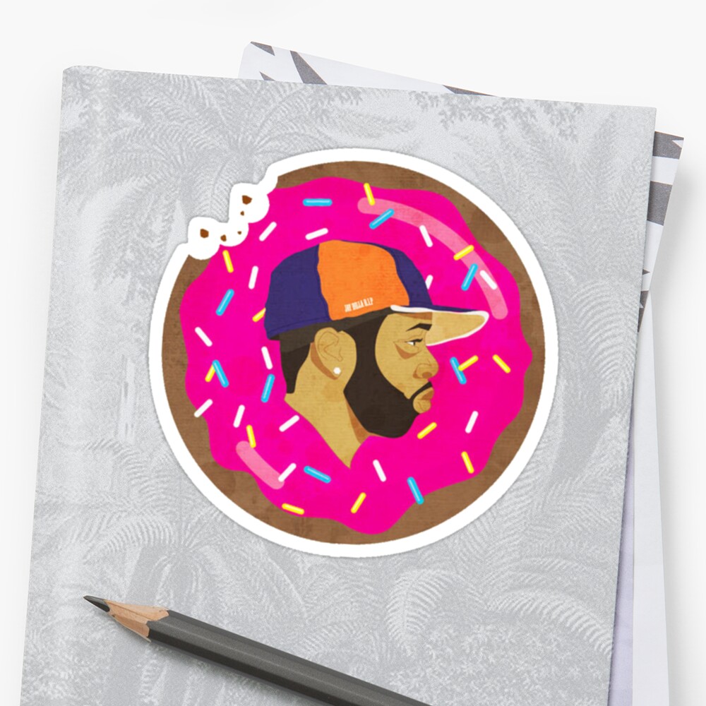 J Dilla Donut Sticker By Shambles26 Redbubble