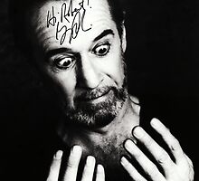 George Carlin BW Autographed Photo by smilku