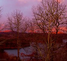 winter morning over the lake by KSKphotography