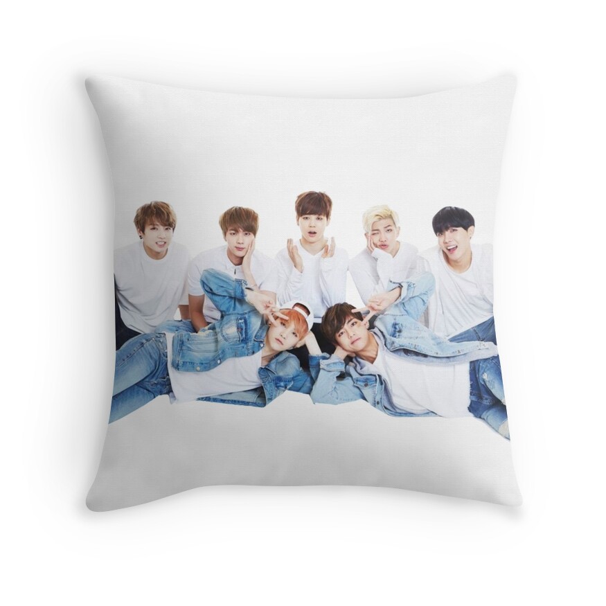 bts cartoon pillow