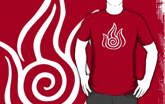 Firebending Symbol White T Shirts And Hoodies By Hopperograss Redbubble