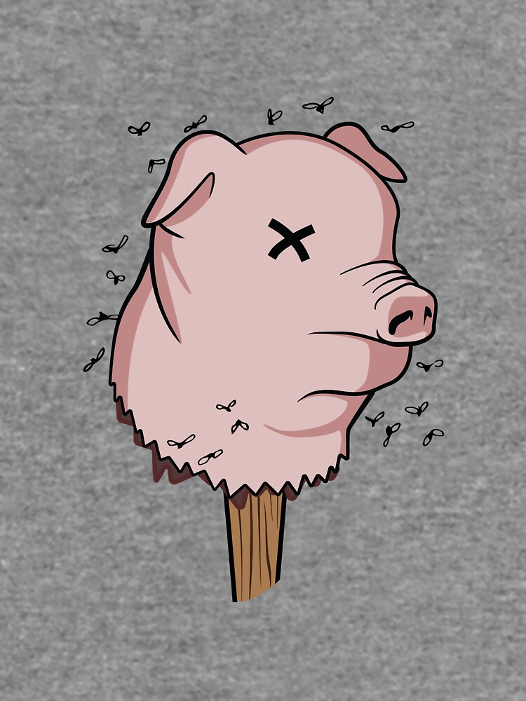 Lord Of The Flies Pig Head Lightweight Sweatshirt By Gunru Redbubble