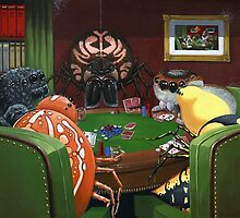 Spiders Playing Poker by sonyaandrews
