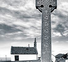 Contrasts - North Berwick Celtic Cross by Mark Tisdale