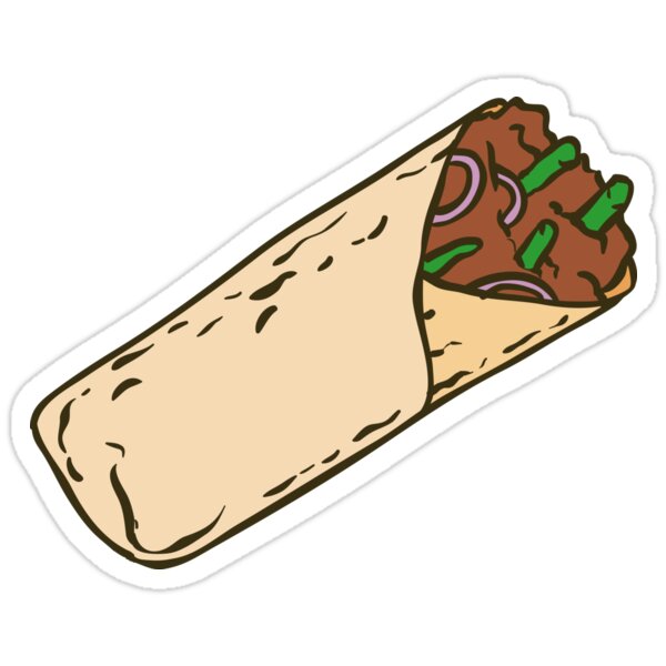 Burrito Stickers By Deepfuze Redbubble