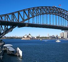Sydney Harbor Bridge and Opera House by martinberry