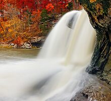Autumn Whitewater in Indiana by Kenneth Keifer