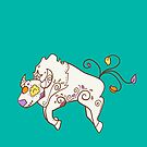 Tauros Popmuerto | Pokemon & Day of The Dead Mashup by abowersock