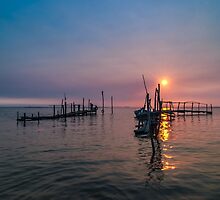 Old dock sunrise by homydesign