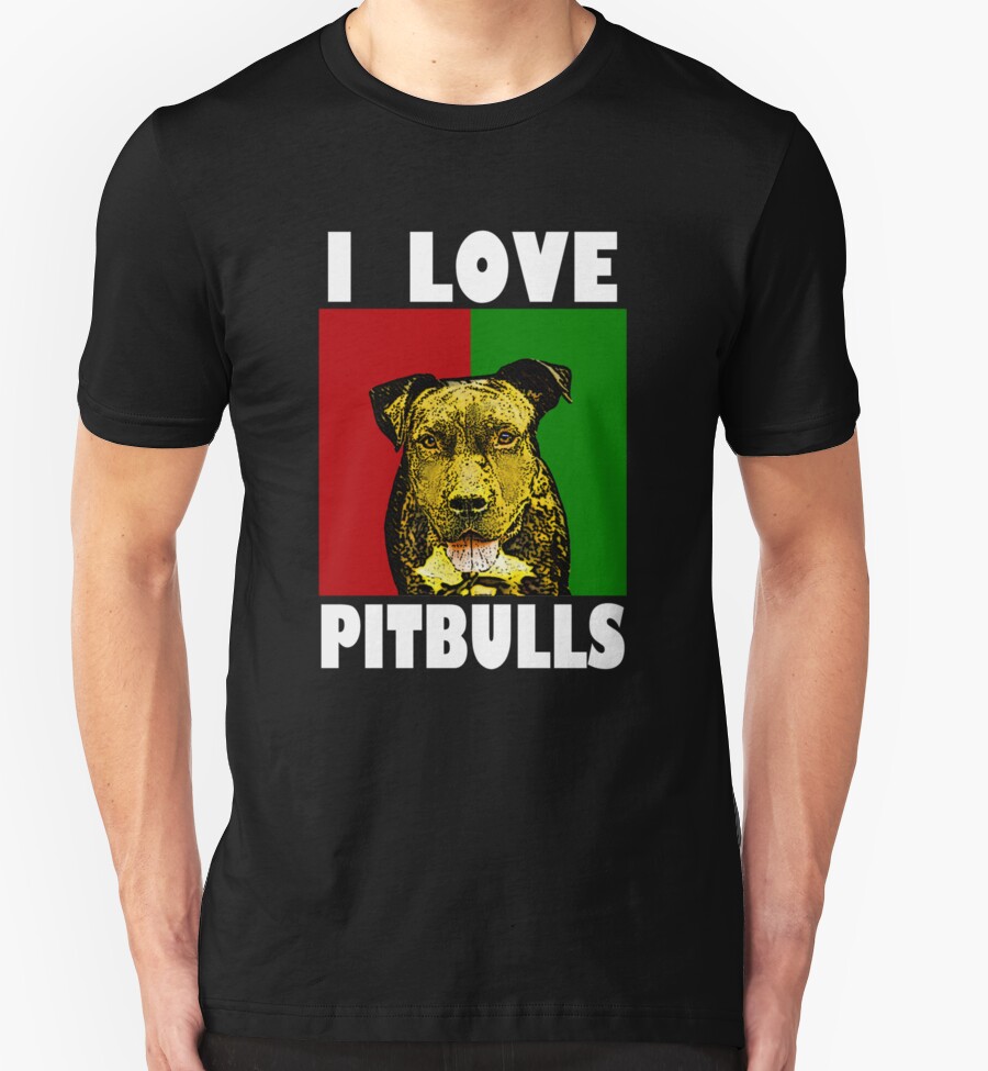 "I Love Pitbulls, White Font" TShirts & Hoodies by Ashe Bandia Redbubble