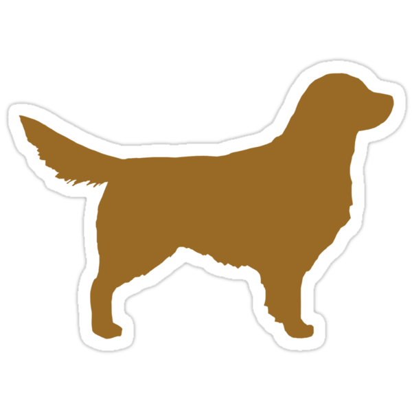 "Golden Retriever Silhouette(s)" Stickers by Jenn Inashvili | Redbubble