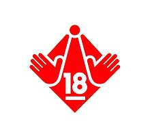R18 / XXX / Adults Only logo - Red by hardravesydney
