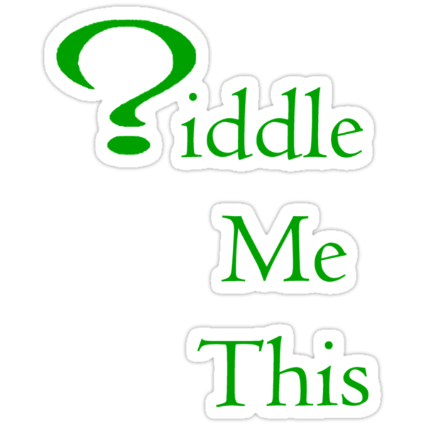Riddle Me This Stickers By Pudgysquirrles Redbubble
