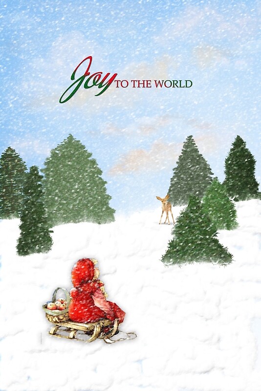 "Joy to the World Christmas Card" Greeting Cards by MaryTimman  Redbubble