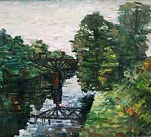 Vilhelmo kanalas ties Lantupiais (The Vilhelm canal close of the Lantupiai village) by Julijonas