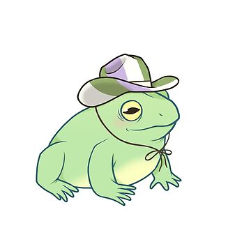 Genderqueer Pride Cowboy Frog Sticker For Sale By Saltuurn Redbubble