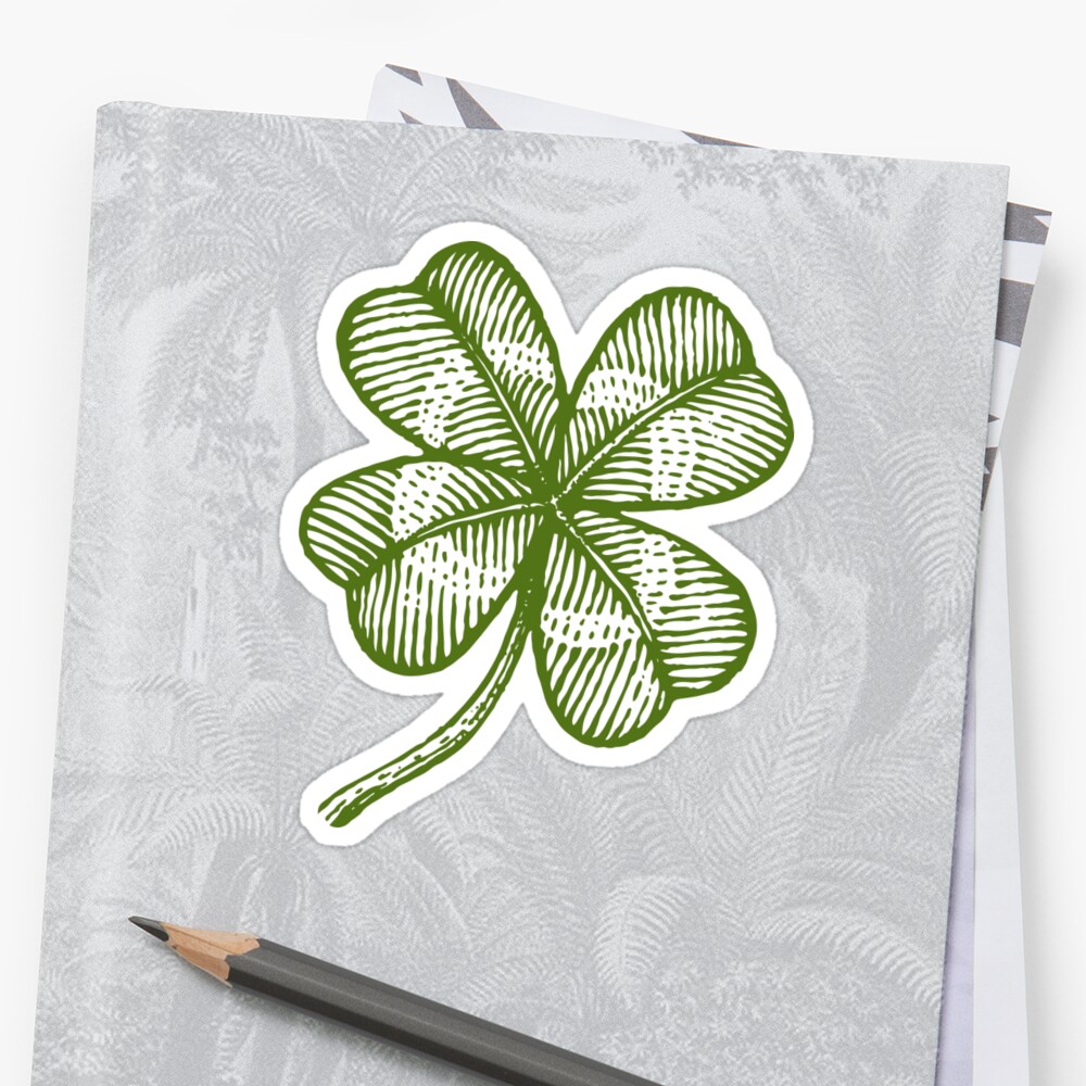 Vintage Lucky Clover Sticker By SIR13 Redbubble