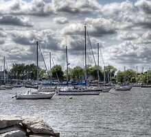 Sail boats by Mike Savad