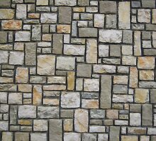 An old wall in the South of France by dolphin