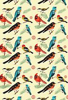 Vintage Bird Pattern by poweranimals