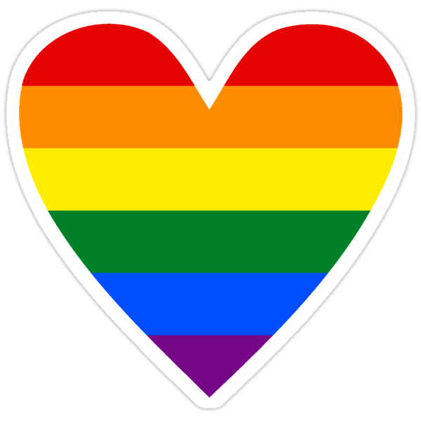 Lgbt Heart Stickers By Margotte Redbubble