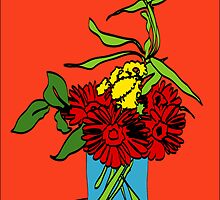 Red Flowers by elaine price (monaghan)