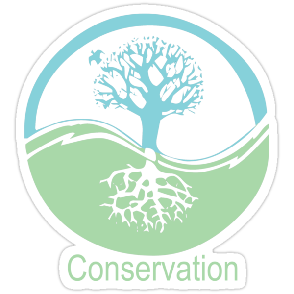 Conservation Tree Symbol Aqua Green Stickers By Ryan Houston Redbubble