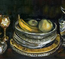 China Cabinet Still Life I (study) by F.A. Moore