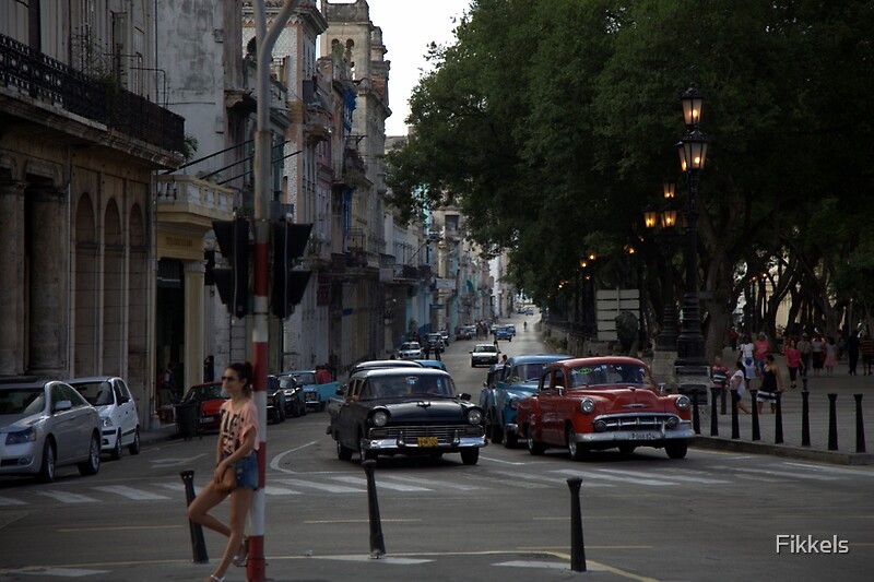 Classic Cars On Avenue Di Marti Aka Prado Havana By Fikkels