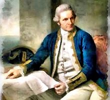 Portrait of Captain James Cook by Dennis Melling