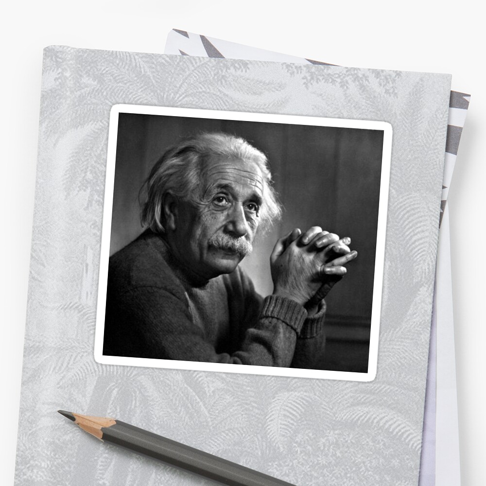 Albert Einstein Sticker By Trashpookie Redbubble