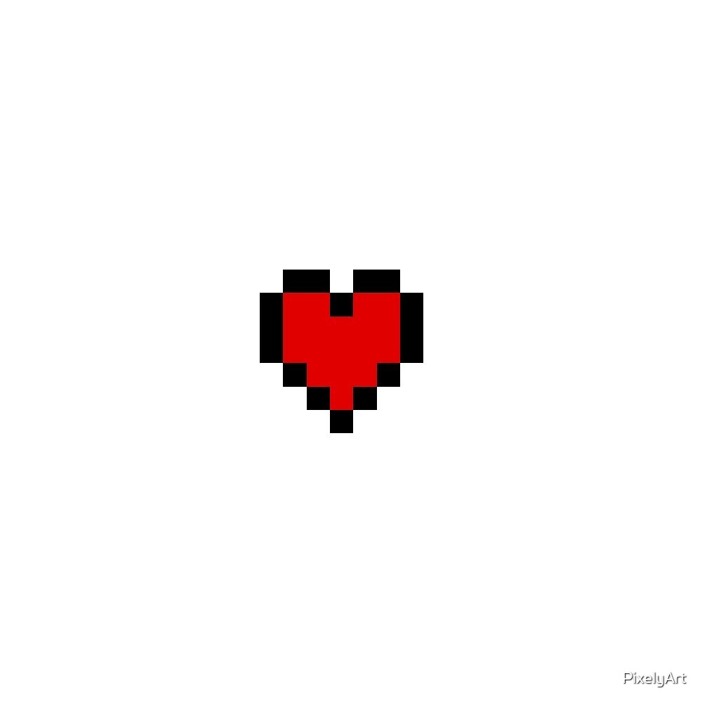 Pixel Art Herz By Pixelyart Redbubble