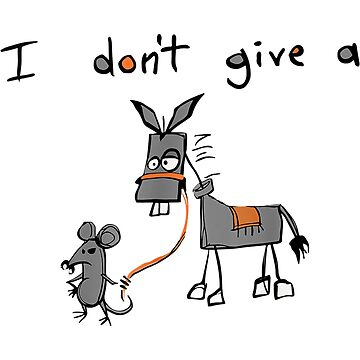 Funny Mouse Walking A Donkey I Don T Give Rats Ass Classic T Shirt