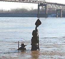 Lewis and Clark Wet Statues by Jim Caldwell