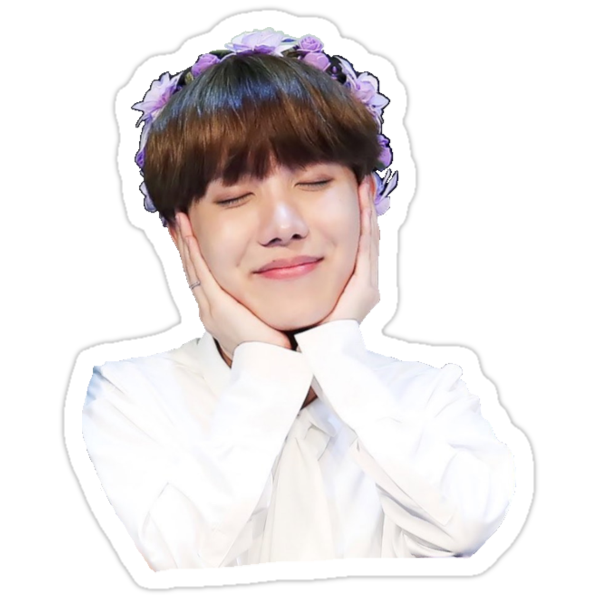 J Hope Flower Crown Stickers By LightDreamers Redbubble