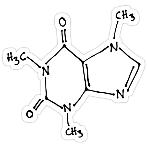 caffeine molecule png