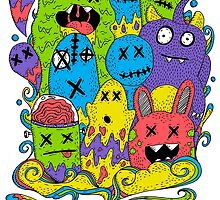 Test Tube Monsters Color by Octavio Velazquez