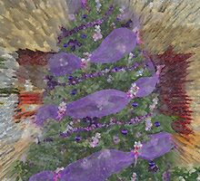 Lavender Garland Christmas Tree by RoyAllen Hunt