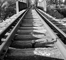 Black and White Disused Railway Bridge by Peter Clements